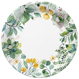 Virág Floral Frame papírtányér 8 db-os 22,7 cm