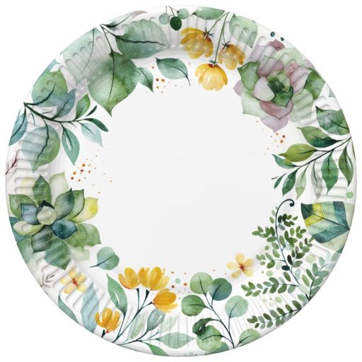 Virág Floral Frame papírtányér 8 db-os 22,7 cm
