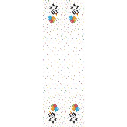 Állatos Funny Panda papír asztalterítő 120x180 cm