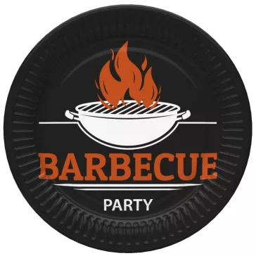 Barbecue Party papírtányér 8 db-os 18 cm