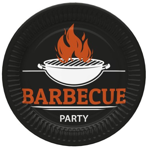 Barbecue Party papírtányér 8 db-os 18 cm