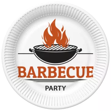 Barbecue Party papírtányér 8 db-os 22,7 cm
