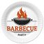 Barbecue Party papírtányér 8 db-os 22,7 cm
