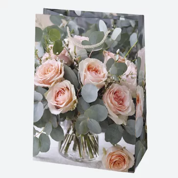  Virág Bouquet papír ajándéktasak, ajándékzacskó 23x32x11 cm