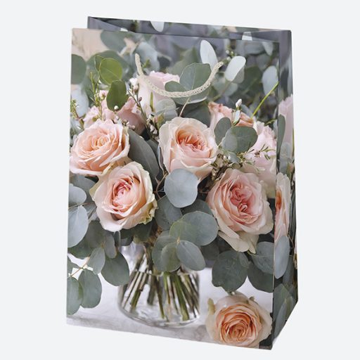 Virág Bouquet papír ajándéktasak, ajándékzacskó 23x32x11 cm