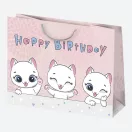 Happy Birthday Sissy papír ajándéktasak, ajándékzacskó 30x23x10 cm