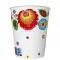 Színes Cutout papír pohár 8 db-os 250 ml