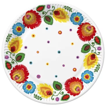 Színes Cutout papírtányér 8 db-os 22,7 cm