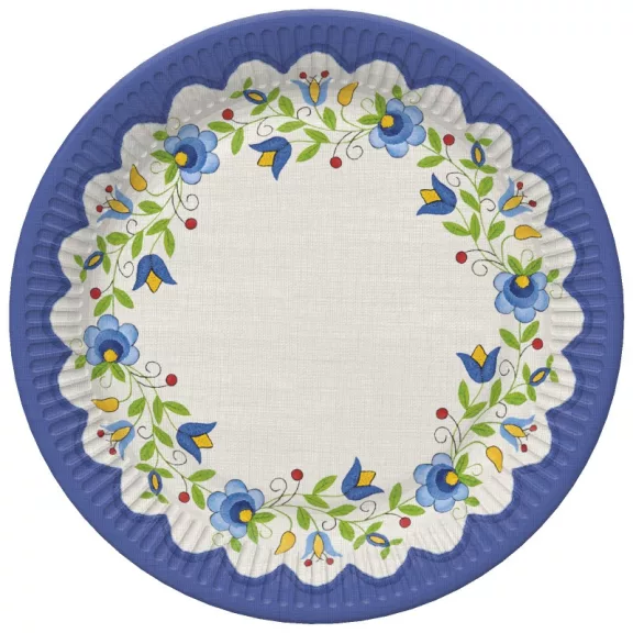 Hímzés Folk papírtányér 8 db-os 22,7 cm Hímzés Folk papírtányér 8 db-os 22,7 cm