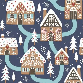   Karácsonyi Gingerbread Houses Navy szalvéta 20 db-os 33x33 cm