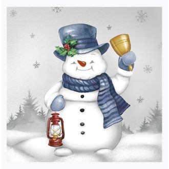 Karácsonyi Joyful Snowmen szalvéta 20 db-os 25x25 cm