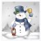Karácsonyi Joyful Snowmen szalvéta 20 db-os 25x25 cm