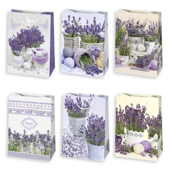 Levendula For You papír ajándéktasak, ajándékzacskó 23x32x11 cm Levendula For You papír ajándéktasak, ajándékzacskó 23x32x11 cm