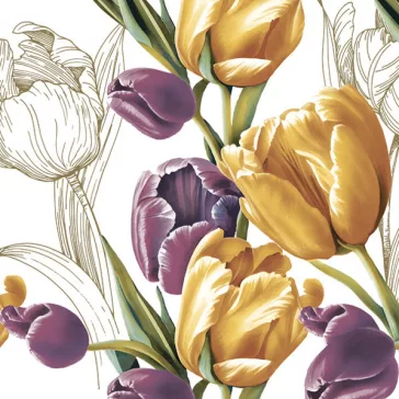 Tulipán Majestic szalvéta 20 db-os 33x33 cm