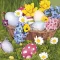 Húsvét Vivid Basket szalvéta 20 db-os 33x33 cm