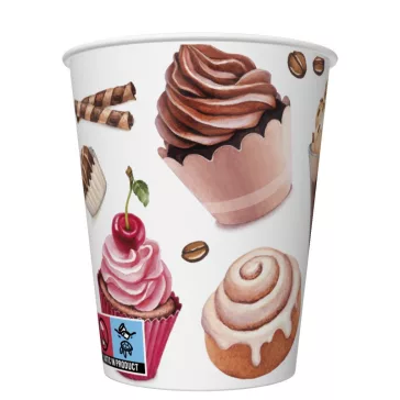 Desszert Coffee and Sweets papír pohár 8 db-os 250 ml