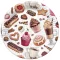 Desszert Coffee and Sweets papírtányér 8 db-os 18 cm