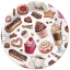 Desszert Coffee and Sweets papírtányér 8 db-os 18 cm