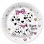 Állatos Charming Puppy papírtányér 8 db-os 18 cm