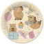 Happy Birthday Capybaras papírtányér 8 db-os 18 cm