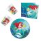 Disney Hercegnők, Ariel Curious party szett 36 db-os 23 cm-es tányérral