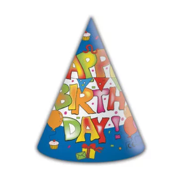 Happy Birthday Kokliko parti kalap, csákó 6 db-os