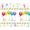 Happy Birthday Streamers műanyag asztalterítő 120x180 cm