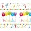 Happy Birthday Streamers műanyag asztalterítő 120x180 cm