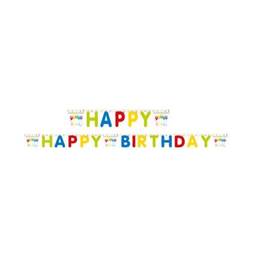 Happy Birthday Streamers felirat 200 cm