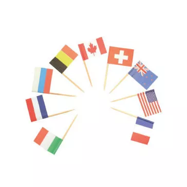 Zászlós Countries díszítő pálca 24 db-os