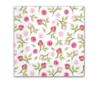 Rózsás Romantic Roses szalvéta 20 db-os 33x33 cm