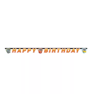 Disney Verdák Arena Race Happy Birthday felirat 200 cm