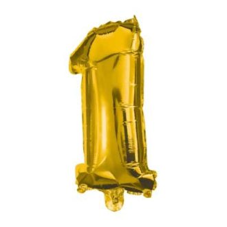 Arany Gold mini 1-es szám fólia lufi 33 cm