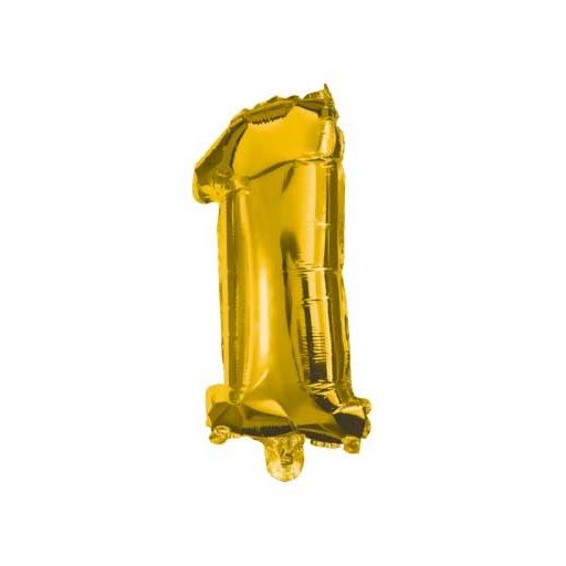 Arany Gold mini 1-es szám fólia lufi 33 cm