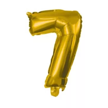 Arany Gold mini 7-es szám fólia lufi 33 cm