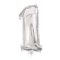 Mini 1-es Silver szám Fólia lufi 33 cm