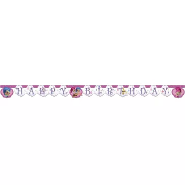 Shimmer és Shine Glitter Happy Birthday felirat