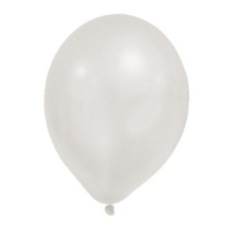 Metallic White Pastel léggömb, lufi 8 db-os