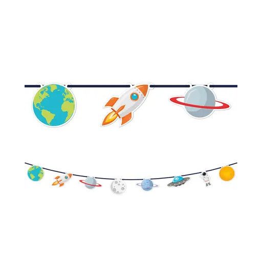Űr Rocket Space füzér, dekoráció