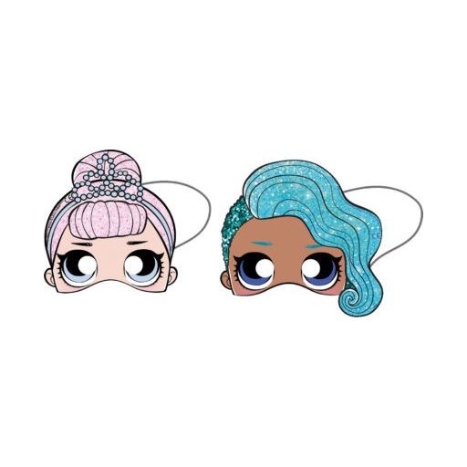 LOL Surprise Glitterati maszk, álarc 6 db-os