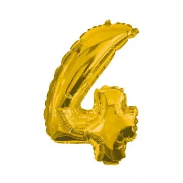 Arany Gold óriás 4-es szám fólia lufi 85 cm