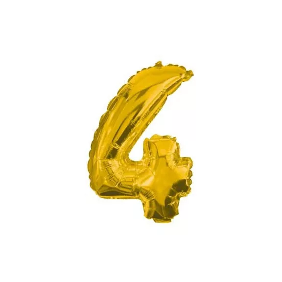 Arany Gold óriás 4-es szám fólia lufi 85 cm Arany Gold óriás 4-es szám fólia lufi 85 cm