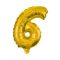 Arany Gold óriás 6-os szám fólia lufi 85 cm