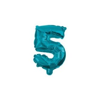 Mini 5-ös Blue szám fólia lufi 32 cm