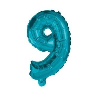Mini 9-es Blue szám Fólia lufi 32 cm