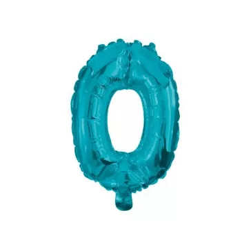 Mini 0-ás Blue szám Fólia lufi 32 cm