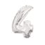 Ezüst Silver 4-es szám fólia lufi 10 cm