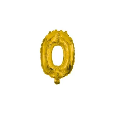 Arany Gold 0-ás szám fólia lufi 10 cm