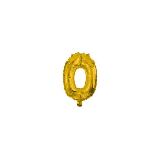 Arany Gold 0-ás szám fólia lufi 10 cm
