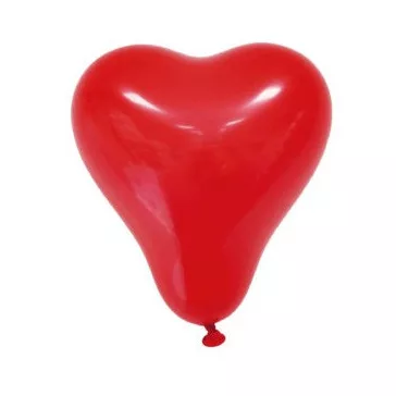 Szív Red léggömb, lufi 8 db-os 25 cm